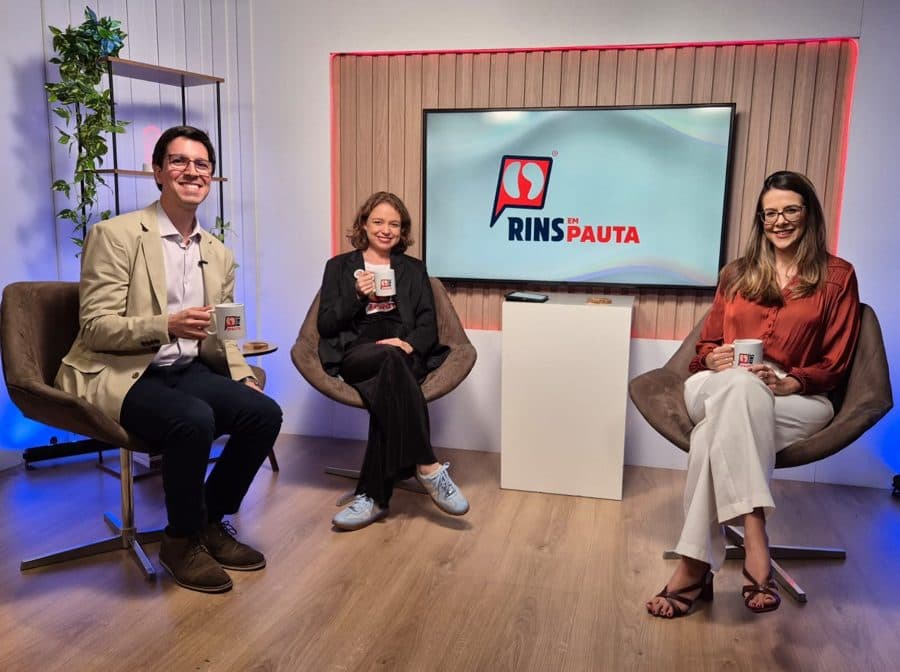 Gravação de talk show em estúdio Harmonika