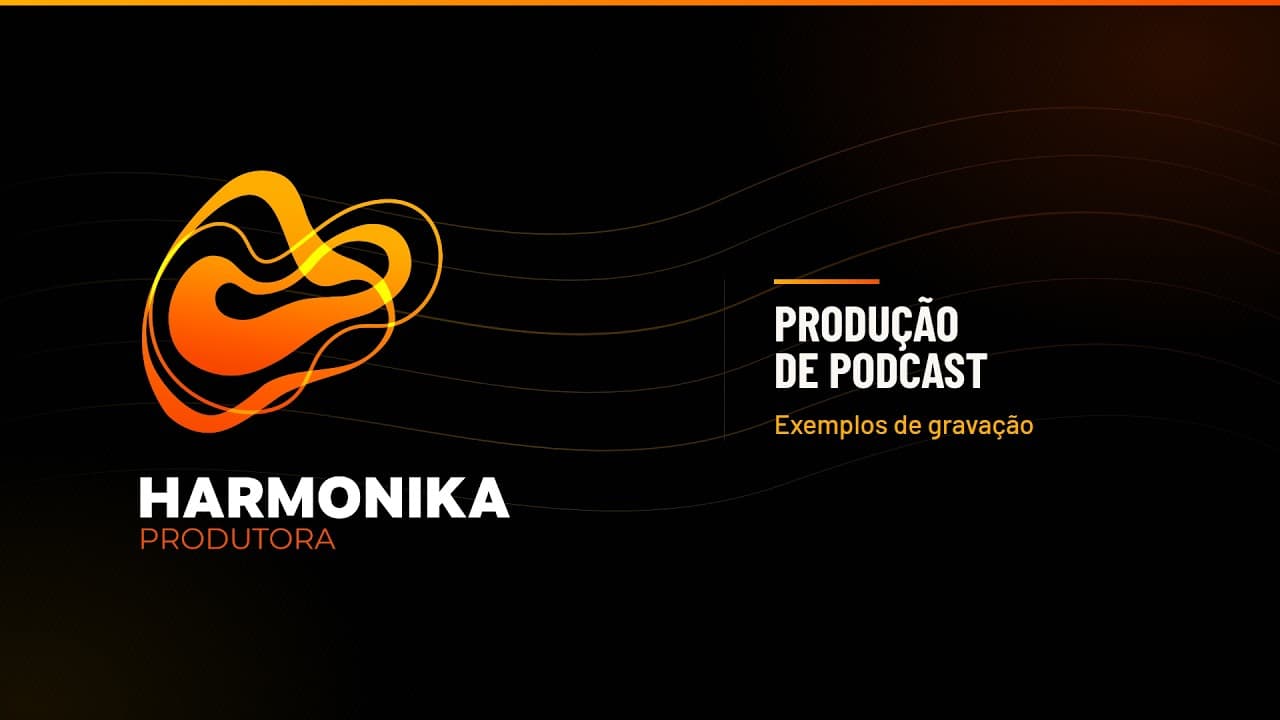 Produção de podcasts e videocasts no estúdio Harmonika